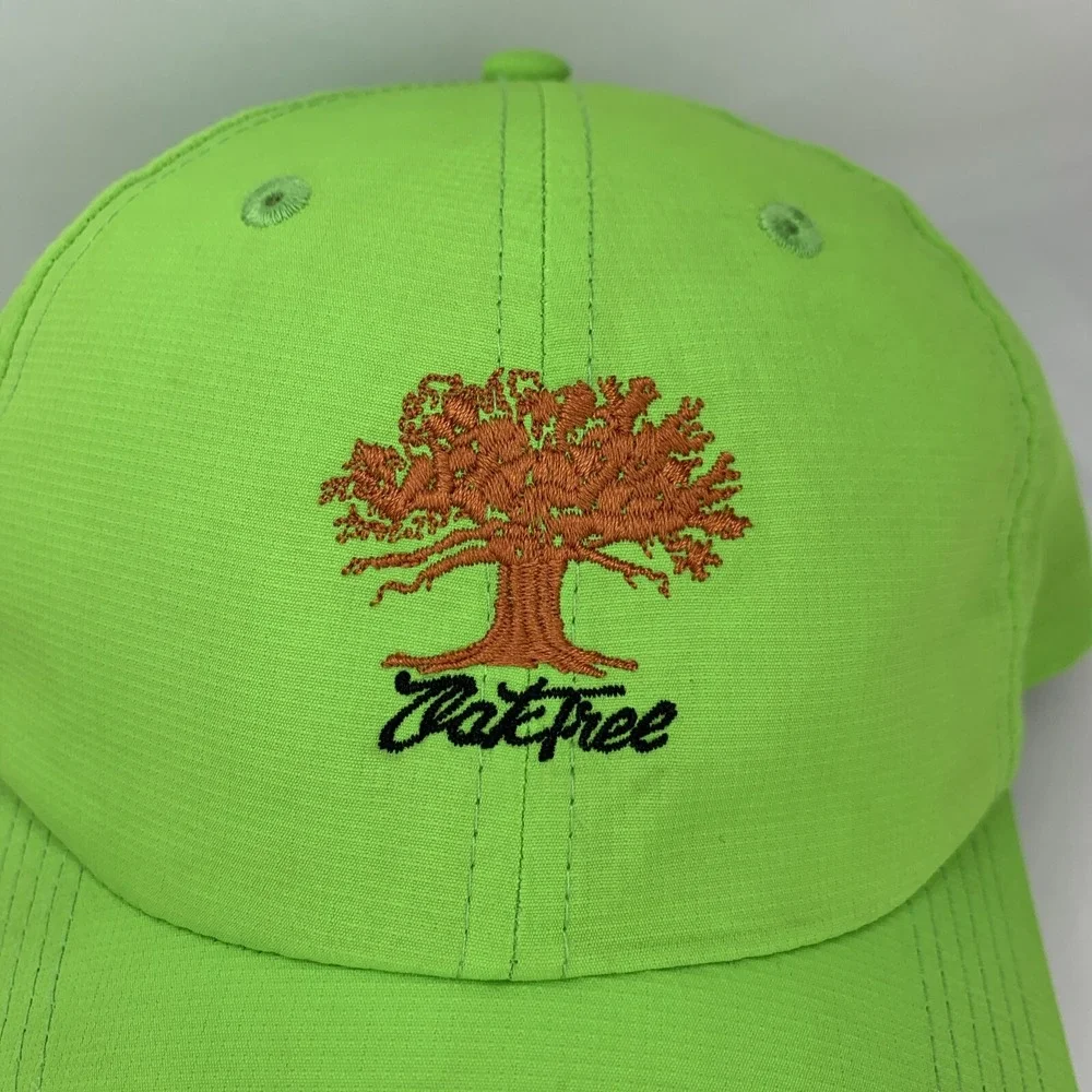 Oak Tree Country Club Hat Junior Fit Bright Green Imperial Oklahoma Golf Cap